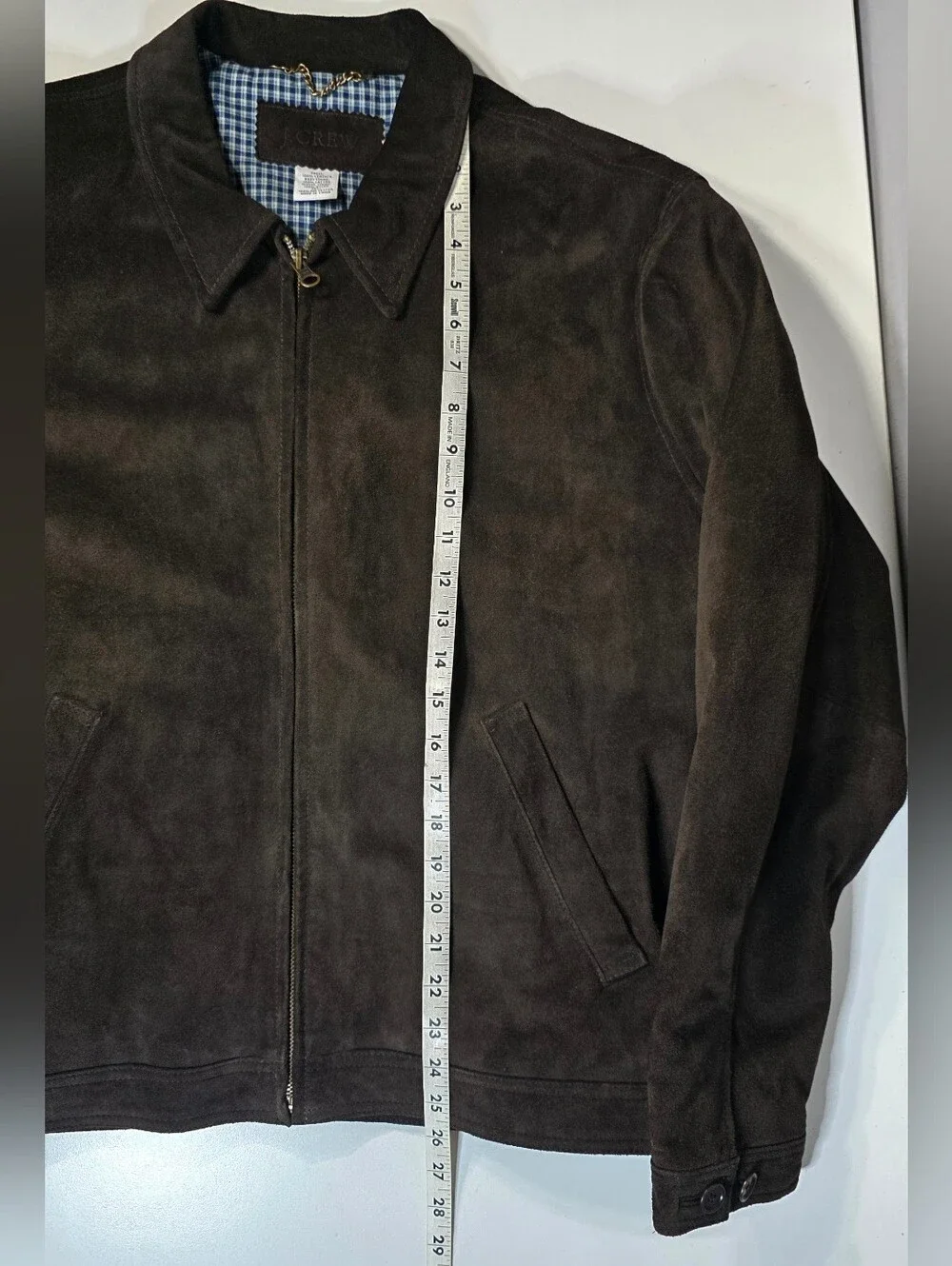 J.Crew Vintage Men's Full-Zip Suede Jacket Size Medium